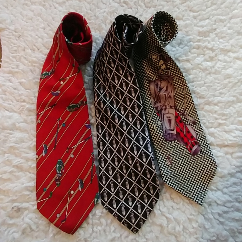 The Silk Connection 3 Golf Ties